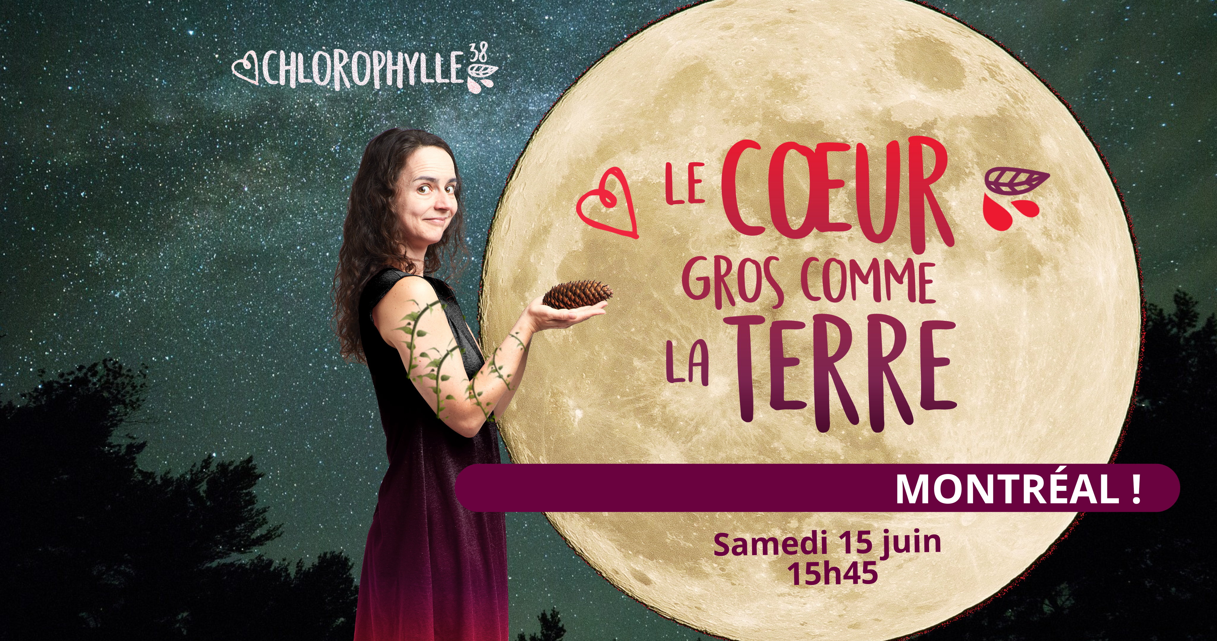 Visuel du spectacle Le coeur gros comme la Terre de Jacinthe Laforte